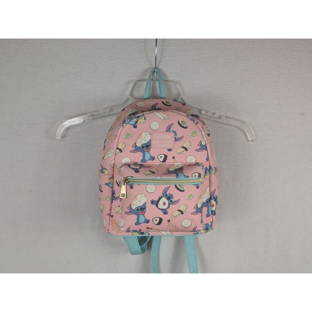 Loungefly Disney Stich Sushi Mini Backpack Pink and Green